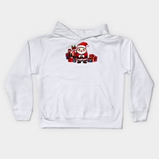 Happy Kawaii Santa Claus 04 Kids Hoodie